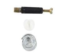 TIKATARER Kit di Viti e Dadi per Mobili 3 in 1 per Pannelli da 16 Mm, 100 | Connettore ruota eccentrica con dadi di bloccaggio in nylon, bulloneria con asta zincata