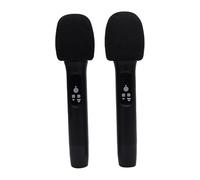 TIKATARER Microfono Wireless, Doppio di Microfono Dinamico Cordless Portatile, Bluetooth Ricaricabile con Ricevitore, Ideale per Karaoke, Canto, Discorsi e Feste