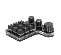 TIKATARER Mini Tastiera, Tastiera Programmabile 9 Tasti 3 Manopole Macro Pad, per l'home Entertainment con compatibilità per Ufficio e Giochi