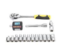 TIKATARER Misuratore Di Torsione Digitale 135 Nm, Display LCD Adattatore 1/2 Pollice, Archiviazione Dati, Spegnimento Automatico Per La Manutenzione Della Bici Dell'automobile