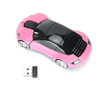TIKATARER Mouse Wireless a Forma di Auto, Posizionamento Ottico Professionale, Connessione Rapida, Design Ergonomico Adatto Al Polso, ABS Resistente per Lavoro, Gioco e Regalo (PINK)