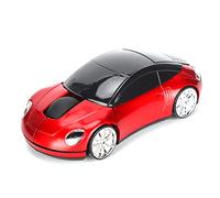 TIKATARER Mouse Wireless a Forma di Auto, Posizionamento Ottico Professionale, Connessione Rapida, Design Ergonomico Adatto Al Polso, ABS Resistente per Lavoro, Gioco e Regalo (rosso)