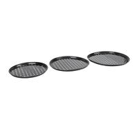 TIKATARER Panna per Pizza, 3 Pezzi Professional Previene il Vassoio per Pizza Rotondo per in Acciaio per Vassoio per con Buchi in Mesh Padella per Ristoranti in Forno e