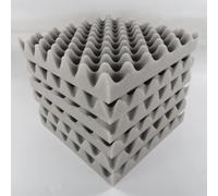 TIKATARER Pannelli in Schiuma a Prova di Suono per Pareti, Pannelli a Parete Insonorizzati 30 * 30 * 5 Cm 12 Pezzi DET Acoustic in Schiuma per Case, KTV, Studi, Teatri, Cinema, Uffici (GREY)