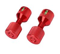 TIKATARER Perni a Due Fori da 2 Pezzi, Perno di Allineamento Flangia a 2 Fori in Lega di Alluminio da 1-1/8 Pollici con Livella Incorporata e Finitura Rossa in Ossido Anodizzato per Flange Asme di