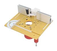 TIKATARER Piastra di Inserimento per Tavolo per Fresatrice in Lega di Alluminio, Piastra Ribaltabile per Banco per la Lavorazione del Legno, di Base di Sollevamento per Fresatrice per Legno Elettrica,