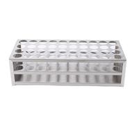 TIKATARER Portaprovette in Acciaio Inossidabile 304 a 40 Fori, Supporto da Laboratorio Stabile e Stabile da 25 Mm, Supporto per Provette per Lezioni Sperimentali Scolastiche, Ideale per la