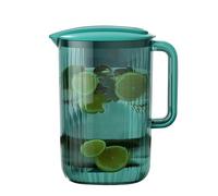 TIKATARER Pruciatore con Coperchio e Trasparente in Plastica Moderna Moderna Brocca in Plastica Camera da Letto con Brocca di a Forma di V con Coperchio per tè Succhi di tè Limonata (GREEN)