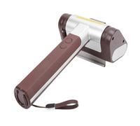 TIKATARER Pulitore per Griglia Elettrico Rotante a 360 Gradi, Spazzola Ricaricabile per Pulizia della Griglia con Manico Antiscivolo e Rullo in Acciaio Inossidabile con Luce a LED, Pulizia Rapida