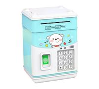 TIKATARER Salvadanaio Elettronico con Password e Impronta Digitale Simulata, Mini Salvadanaio Bancomat per Contanti Banconote Musica con 11 Canzoni per Bambini Ragazzi e Ragazze (tipo 1)