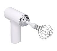 TIKATARER Sbattitore Elettrico per Uova, Sbattitore Manuale Senza Fili con 3 Marce e 2 Fruste, per Montare Panna, Burro, Uova, Marmellata Liquida, Condimenti per Insalata (WHITE)