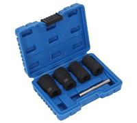 TIKATARER Set di 5 Strumenti per la Rimozione di Dadi con Aletta di Impatto da 1/2 Pollice, Kit di Prese per Estrattori di Dadi Metrici 17mm 19mm 21mm 22mm, Ideali per l'estrazione di Bulloni per