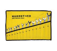 TIKATARER Set di Chiavi Aperte, 14 Pezzi di Chiavi Combinate a Doppio Scopo con estremità Aperta Set di Chiavi Standard Set di Chiavi di Servizio Set di Chiavi Combinate a Cricchetto in