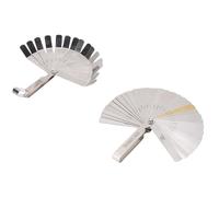 TIKATARER Set di Spessimetri, Strumenti per Misurare lo Spessore della Larghezza dello Spazio Metrico e Imperiale a 32 e 16 Lame, Strumento per lo Spessore con Doppia Marcatura in Acciaio