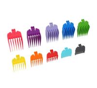 TIKATARER Set Guida Pettine per Tagliacapelli, Compatibile con la Maggior Parte dei Tagliacapelli, 10 Pezzi |10 Misure Codificate a Colori, 1,5 Mm a 25 Mm, Plastica ABS con Denti Arrotondati, Guide