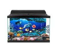 TIKATARER Sfondo per Acquario, Background di Rettili Sfondo per il Paesaggio in Pvc Paesaggio Dipinti Mondiali Dipinti Poster Poster Decorativo di Terrario per Acquario per (61 * 30CM)