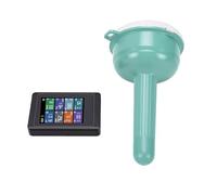 TIKATARER Sistemas Automatico di Monitoraggio della Piscina Display LCD | Monitoraggio di 8 Parametri Dell'acqua, Batteria Ricaricabile da 5000 MAh, Calibrazione a 3 Punti, Anello Galleggiante