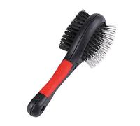 TIKATARER Spazzola per Animali Domestici, 18 Cm/22 Cm, Manico in Plastica, Pettine Bifacciale per Toelettatura Animali Domestici, Spazzola per Cani a Pelo Corto, Spazzola per la Rimozione (M)