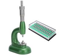 TIKATARER Strumenti per Riparazione Orologi, Kit per Pressa per Casse per Orologi in Lega di Alluminio, per Orologiaio, Impostazione della Macchina, Micrometro per Passo Filettatura (GREEN)