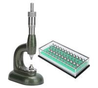 TIKATARER Strumenti per Riparazione Orologi, Kit per Pressa per Casse per Orologi in Lega di Alluminio, per Orologiaio, Impostazione della Macchina, Micrometro per Passo Filettatura (verde scuro)