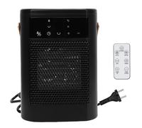 TIKATARER Stufetta Portatile di Piccole Dimensioni, Riscaldamento da Scrivania in Ceramica Ptc da 1500 W con Telecomando e Timer 12 Ore, Adatta a (Spina europea 220V)