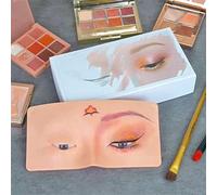 TIKATARER Tavola Pratica per il Trucco degli Occhi e del Viso in Silicone, Strumento di Formazione Riutilizzabile per Truccatori Professionisti, Strumenti per Studenti Principianti, Strumento Simile