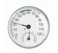 TIKATARER Termoigrometro 2 in 1, Termometro per Sauna Ad Alta Precisione, Igrometro per Interni in Acciaio Inossidabile con Indicatore di Umidità e Temperatura, Ideale per Bagno e Bagno Turco