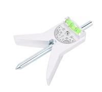 TIKATARER Trova Centro Tubi, Strumenti per Tubisti, Goniometro con Testa di Centraggio con Quadrante a Bolla Regolabile, Ideale per Misurare il Diametro del Tubo Oltre 1/2 Pollice, Base a Forma di Y