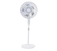 TIKATARER Ventilatore da Pavimento in Miniatura per Casa delle Bambole 1:12, Giocattolo Realistico con Ventaglio a Piedistallo retrò da 1.6 X .3 X 4.4 Pollici per la Scena della Casa (WHITE)