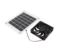 TIKATARER Ventola Ad Energia Solare, Kit Ventola per Pannello Solare 10 W 5 V con Pannello, 4 Accessori per l'aspirazione e 2 Accessori per Pollai per Regolare Le Temperature in