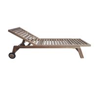TIKAU - lettino con ruote in teak