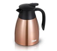 Tiken 1L Caraffa Termica per il Caffè da, Brocca Isolante in Acciaio Inossidabile per il Caffè, Tè e altre Bevande Calde e Fredde