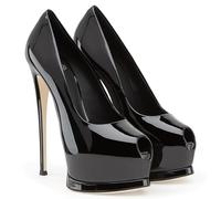 TIKENBST Sandali Donna Con Tacco E PlateauScarpe Personalizzate Da Ballo Con Plateau Impermeabili Da Donna Con Tacco Alto 17cm,Black-39