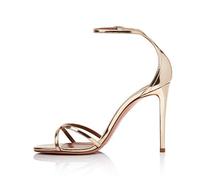 TIKENBST Tacchi Donna Sandali con Tacco Alto Scarpe da Donna con Tacco A Spillo Scarpe da Cena,Gold-37