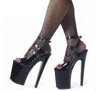 TIKENBST Tacchi Donna Tacchi Alti 20CM Comode Scarpe da Donna Impermeabili con Plateau E Sandali Romani,Black-39