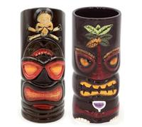 Tiki - Bicchiere da cocktail Tiki, tazza Krakatoa e Coconut Palm, 70 cl, set di 2 tazze in ceramica, decorazione cocktail bar, set di 2 pezzi, decorazione bicchieri mixologia