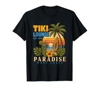 Tiki Lounge EST 1986 Paradise West Coast Surf Maglietta