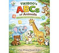 TIKIBOO's ABCs of Animals Trace Letters: Alphabet Tracing Workbook for Preschool Kids | Letter Practice, Animal Names & Early Handwriting Skills Ages 3-5