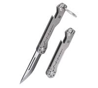 TIKIDESIGN TKK2 Mini coltello tascabile in titanio con apribottiglie, mini coltello pieghevole EDC Utility Knife Coltello multiuso per uomini, EDC Pocket Tool da campeggio per esterni