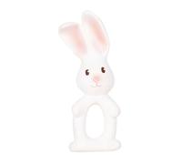 Tikiri 8571142 - Massaggiagengive in gomma naturale Havah, coniglio, giocattolo per bambini, in confezione regalo, per neonati e bambini a partire da 0 mesi, 11 cm