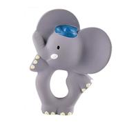 Tikiri 8578314 - Massaggiagengive Alvin, elefante, giocattolo per bambini, in confezione regalo, per neonati e bambini a partire da 0+ mesi, 11 cm, grigio