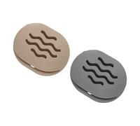 TIKIUKI - 2 supporti per spugna da trucco, per spugnette da trucco più audaci, traspiranti, adatte per affari o viaggi (kaki + gery)