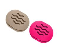 TIKIUKI - 2 supporti per spugna da trucco, per spugnette da trucco, traspiranti, adatte per affari o viaggi (rosa + kaki)