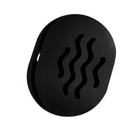 TIKIUKI Custodia da viaggio per spugna da trucco, in silicone, con design cavo su entrambi i lati, ad asciugatura rapida, per spugne bagnate o asciutte, accessori da viaggio per donne (nero)