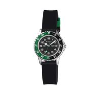 Tikkers Boys Black Silicone Strap Time Teacher Watch TK0139