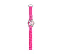 Tikkers Girls Pink Canvas Strap Flower Time Teacher Watch TK0119