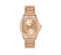 Tikkers Girls Rose Gold Metal Bracelet Multicoloured stone dial Watch ATK1053