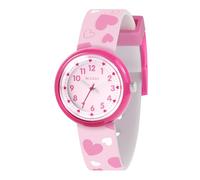 Tikkers Orologio analogico per bambini con cinturino a forma di cuore rosa, rosa, Moderno