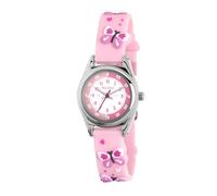 Tikkers Set di orologio con farfalla e blocco da disegno magico per bambini, cinturino a farfalla 3D, quadrante per insegnare l'ora da 24 mm, cinturino in silicone regolabile e tavoletta magnetica