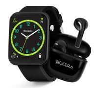 Tikkers Smart Series 13 - Set di orologi e auricolari con cinturino in silicone nero TKS13-0032-SET
